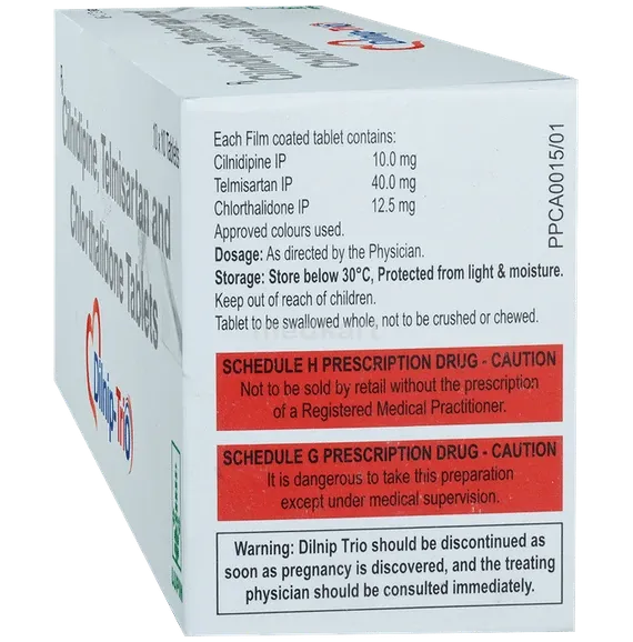 dilnip trio 12.5mg tablet 10's